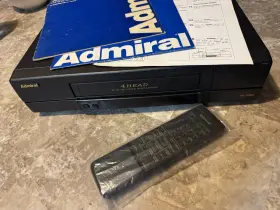 20400 Admiral Jsj Vcr Vhs Player Recorder 4 Head With Oem Remote Tested And Works