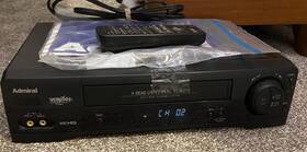 Admiral 20924 Jsj Head Vhs Vcr With Remote And Manual