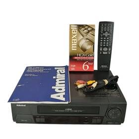Admiral Jsj-20454 4 Head Vcr Vhs Player And Recorder With Remote Rca Cables Blank