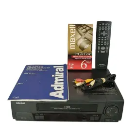 Jsj-20454 Admiral 4 Head Vcr Vhs Player And Recorder With Remote Rca Cables Blank