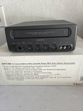 Audiovox Avp7380 Tv Tuner Stero Receiver Video Cassette Player Nib Not Tested