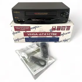 Vhsa6741 Broksonic New In Box Mono Vhs Vcr With Hdmi Adapter