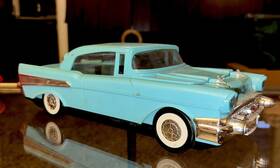 Chevrolet 901219790 Gm Motor Division 1957 Blue Chevy Car Vhs Video Cassette Rewinder