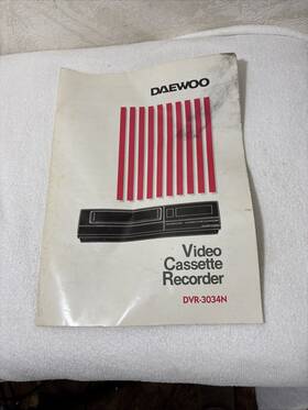 Daewoo 3034n Video Cassette Recorder Dvr Manual Only