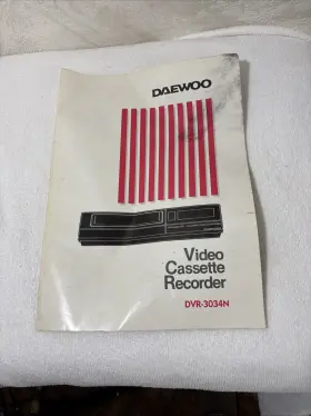 3034n Daewoo Video Cassette Recorder Dvr Manual Only