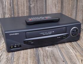 Daewoo Dvk-87n Vcr Vhs Player Recorder 4-head Hi Fi Stereo Tested With Remote