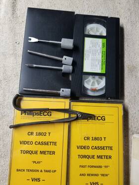 Ecg & Philips Vmfs0001h6 Vcr Vhs Alignment Repair Kit Torque Back Tension And Ff/rr Tape Meters