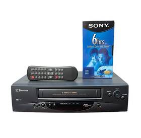 Emerson Ev737 Hi-fi Vcr Vhs Player 4-head W Remote New Blank Tape Tested