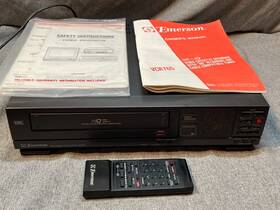 Emerson Vcr765 Hq Video Cassette Recorder Player With Remote And Owners Manual