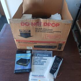 Emerson Vcr885n Hq Vcr Video Tape Recorder With On Screen Programing Remote