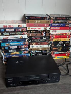 Energy Vcr5000 Vhs Lot Hq Player With Tapes