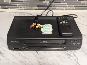 Lv426g Funai Fe426g Sylvania 4 Head Vhs Vcr Player Recorder With Remote And Cables Tested