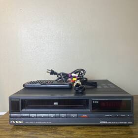 Funai Scc-500 Vcr Vhs Player Made In Japan 80s Tested New Belts Remote Cables