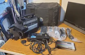 1cvm6060e Ge Vhs Camcorder Cam Corder Vcr Complete Kit Works Read