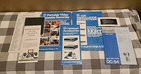 Ge 1cvp5022x Vintage Original Manuals Portable Vcr Installation And Accessories