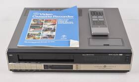 Ge 1vcr5018x 1984 General Electric Vcr Hi-fi Silver With Remote And Manual Works
