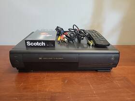 Ge Vg2011a - 4 Head Vcr Vhs Recorder Tested Working Remote Blank Tape A/v Cords
