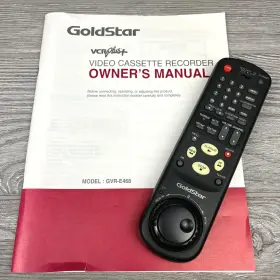 Gvr-e468 Goldstar Gvr-e445 Oem Video Cassette Recorder Manual And Remote Control. Tested.