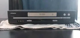 Fx695 Hitachi Vcr / Vhs Player Black/ Silver Vintage Tested Working No Remote