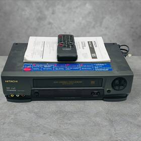Hitachi Vt-fx6500a Vcr Vhs Hi Fi Stereo/da4 2 Head With Oem Remote Manual Works