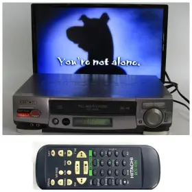 Vt-mx408oem Hitachi Vcr With Remote And Cables Works See Video