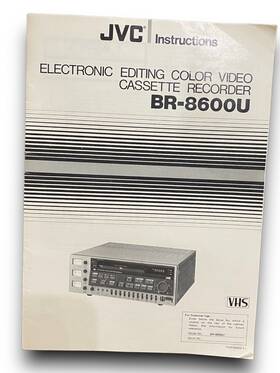 Jvc Br-8600u Vhs Pro Editing Video Recorder - Instructions Booklet Only