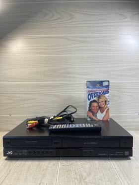 Jvc Dr-mv80 Vhs Dvd Combo Player With Power Cord Tested Remote