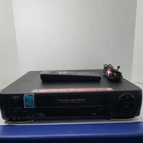 Hr-dd740u Jvc Vcr Plus Vhs Player Dynamic Drum System Tested Remote