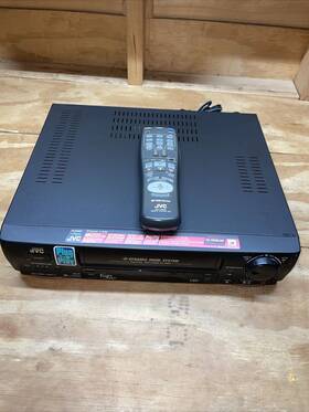 Jvc Hr-dd840u Vcr Plus Vhs Player Dynamic Drum System Remote And Av Cable Tested