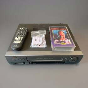 Jvc Hr-j657ms Multi-system Hi-fi Stereo Vcr With Remote Converter And Bonus Pal Vhs