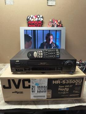 Jvc Hr-s3500u Super Vhs Et Video Cassette Recorder With Remote Original Box