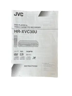 Lpt0838-001c Jvc Hr-xuc30u Users Manual Instruction Guide Only Lpt0838-001c Jvc Hr-xuc30u Users Manual Instruction Guide Only
