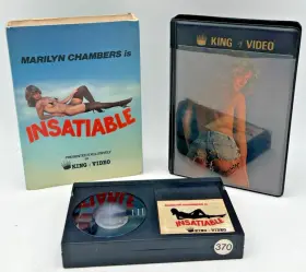 372200915 King Of Video Marilyn Chambers Is Insatiable Beta Betamax Tape With Sleeve