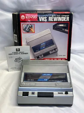 Kinyo 031752160506 Silver Uv-512 Vhs Tape Fastforward/rewinder Vcr Soft Eject With Box