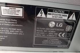 Lg Vc8804 Vc-8804 Combo Vhs 6 Testine Stereo/lettore Dvd Con Telecomando Vintage Import