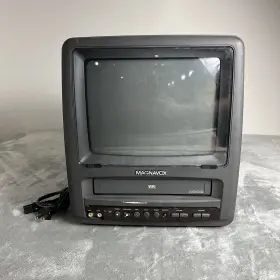 Cct090at02 Magnavox 9 Inch Crt Tv/vcr Combo Ac/dc Portable Vhs Player Retro Gaming Tested