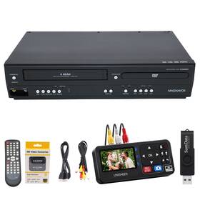Magnavox Dv-22mw9 Dvd Vcr Vhs To Digital Converter Bundle Mp4 Recorder Av Hdmi