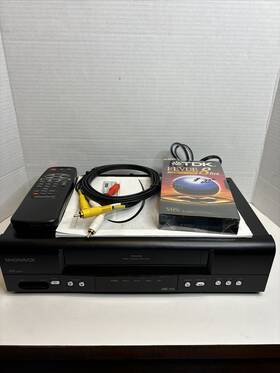 Magnavox Mvr440 Vcr Vintage 4 Head Vhs Recorder Tested With Remote