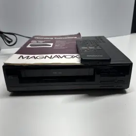 Vr3235at01 Magnavox Vcr Model With Remote And Instructions 1990 Not Tested For Part