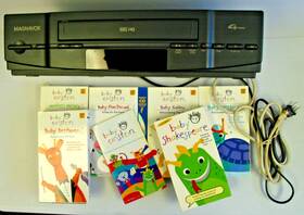 Magnavox Vr3540at01 Phillips Hi-fi 4-head Vhs/vcr Plus 6 Baby Einstein Tapes
