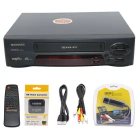 Vr362 Magnavox Vcr Player Converts Vhs To Digital File By Usb 2.0 Capture Converter