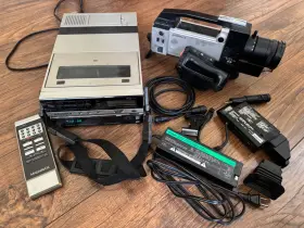 Vr8282bk01 Magnavox 1985 Portable Vcr And Newvicon Video Camera Untested See Description