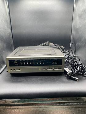 Magnavox Vr8350bko1 Vintage Magnovox Portable Vcr With Remote And Car Adapter Untested Read