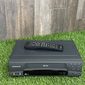 Magnavox Vr92438t01 Vhs Vcr With Remote For Parts Repair Not Working