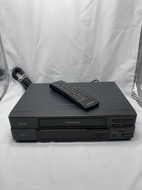 Magnavox Vr9341at22 Vintage Vhs Vcr Plus 4 Head Model Tested With Remote