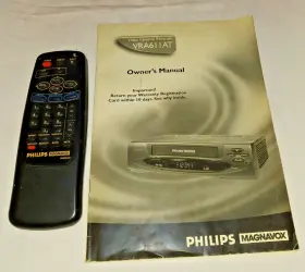 Vra6iiat Magnavox Phillips Videocassette Recorder Remote Controller And Manual Only 1998