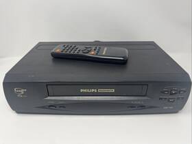 Magnavox Vrx242at02 Philips Vhs 4 Head Vcr Plus With Remote Tested Working