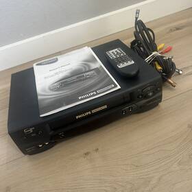 Magnavox Vrz360at Philips Vhs Vcr Plus 4 Head With Remote Manual Tested Very Clean