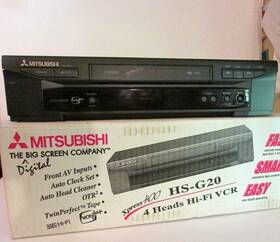 Mitsubishi 082400 Vcr Hs-g20 Vhs 4 Head Original Box Manual Remote Hi-fi