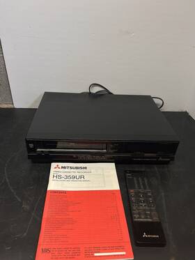 Mitsubishi Hs-359ur Video Cassette Player Recorder Vhs With Remote/manual Parts